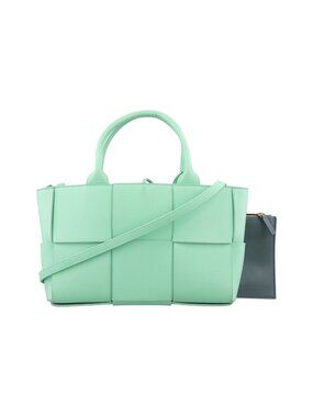 Bottega Veneta the Arco Tote Green Lambskin
